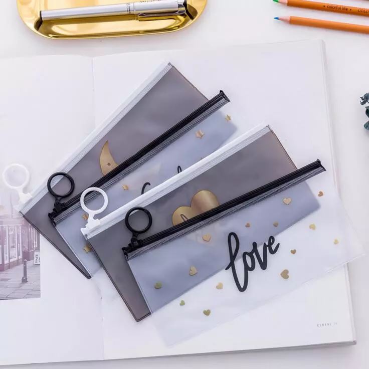 PU Leather Zipper Pencil Case Modern Strap – Flux Crafts