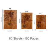 A7 A6 A5 Personalised Notebook Embossed Maple Leaves