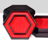 Dice Tray - PU Leather & Velvet Hexagon