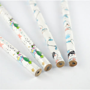 HB Wooden Pencils Rubber Tipped Mermaid & Dino Designs