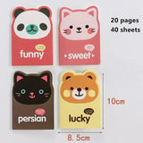 4pcs Mini Lined Notebook Animals Collection Pack