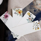 40pcs Paper Bookmark Watercolour Flowers Collection