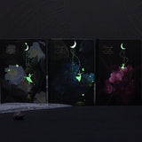 B6 Illustrated Notebook - Glow in the Dark Flowers