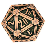 D2 RPG Coin - Green Enamel in Copper Metal
