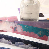 15cm Acrylic Rulers Pictorial Clouds & Mountains