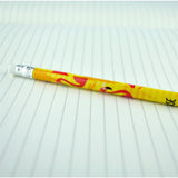 4pcs HB Wooden Pencils Rubber Tipped Flamingo Designs