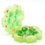 Dice Storage Box - Milky Green Resin Hexagon