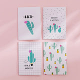 4pcs Mini Lined Notebook Cactus Collection Pack