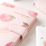 B6 B7 PU Leather Illustrated Notebook - Peaches