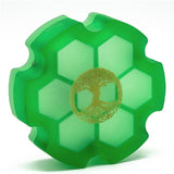 Dice Storage Box - Green Resin Hexagon