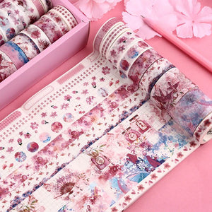 24pcs Paper Washi Tape Cherry Blossoms Pink Pack