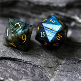 7pcs RPG Dice Set - Labradorite Gemstone