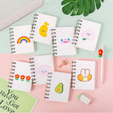 2pcs Mini Plain Notebook Emoji Collection Pack