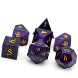7pcs RPG Dice Set - Purple Agate Gemstone