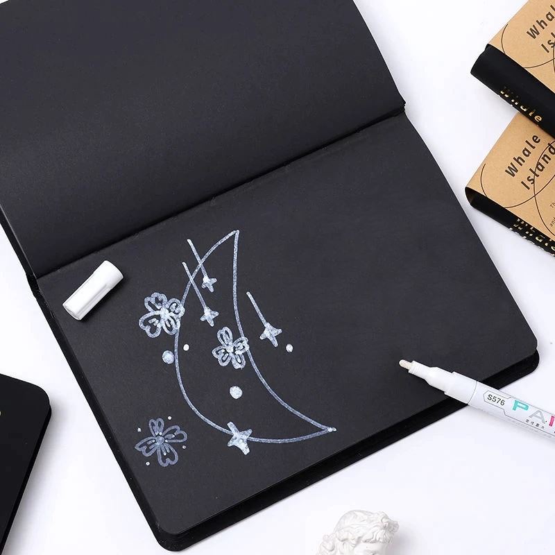 B6 Black Notebook - Space Whale – Flux Crafts