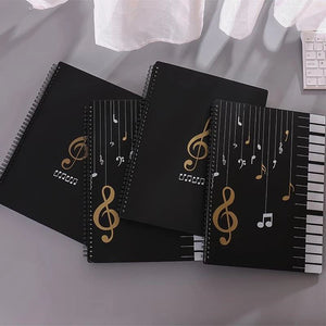 A4 20/30/40/50/60 Musical Display Folder - Piano & Clef