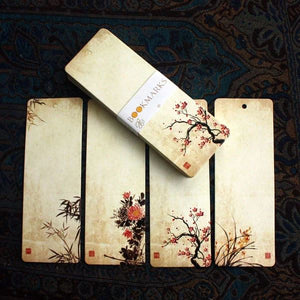 Paper Bookmark Ink Blossom Flowers Collection