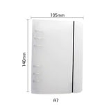 A5 A6 A7 Clear Frosted Ring Binder