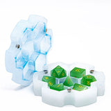 Dice Storage Box - Blue & White Resin Hexagon
