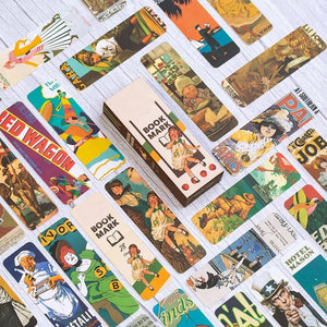 28pcs Paper Bookmark Retro 50s Ads Collection