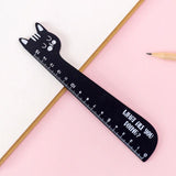 15cm Wood Rulers Clueless Cat Collection