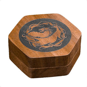 Dice Storage Box - Sapele Wood Hexagon