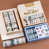 24pcs Paper Washi Tape Weekend Routine Cream Pack