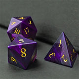 7pcs RPG Dice Set - Purple Agate Gemstone