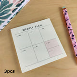 3pcs Mini Desk Pad Collection Pack - Pink