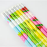 HB Wooden Pencils Rubber Tipped Fruit Designs