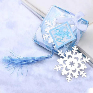 Metal Bookmark Snowflake with Tassel