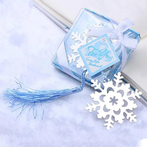 Metal Bookmark Snowflake with Tassel