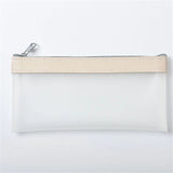 Zipper Pencil Case - Smooth PU Leather & Soft Plain PVC