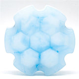 Dice Storage Box - Blue & White Resin Hexagon