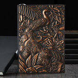 A5 Lined Journal Embossed Peacock