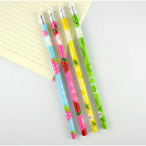 HB Wooden Pencils Rubber Tipped Fruit Designs