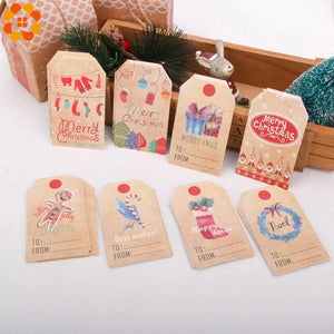 25pcs Christmas Tags 'From To' with Twine