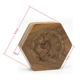 Dice Storage Box - Walnut Wood Hexagon