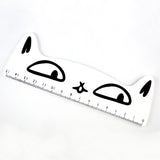 15cm Wood Rulers 'Funny' Cat Design