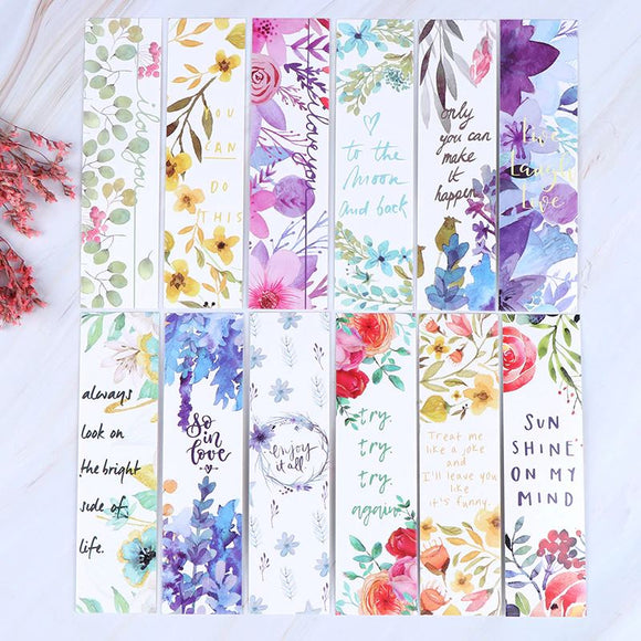 Paper Bookmarks Watercolour Flower Collection Simple Design, Floral  Designs, Book Lover Gift, Reading Supplies, Book Worm Flux Crafts 