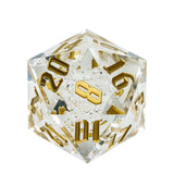 D20 55mm Oversize RPG Sharp Dice - Multicoloured Acrylics with Box