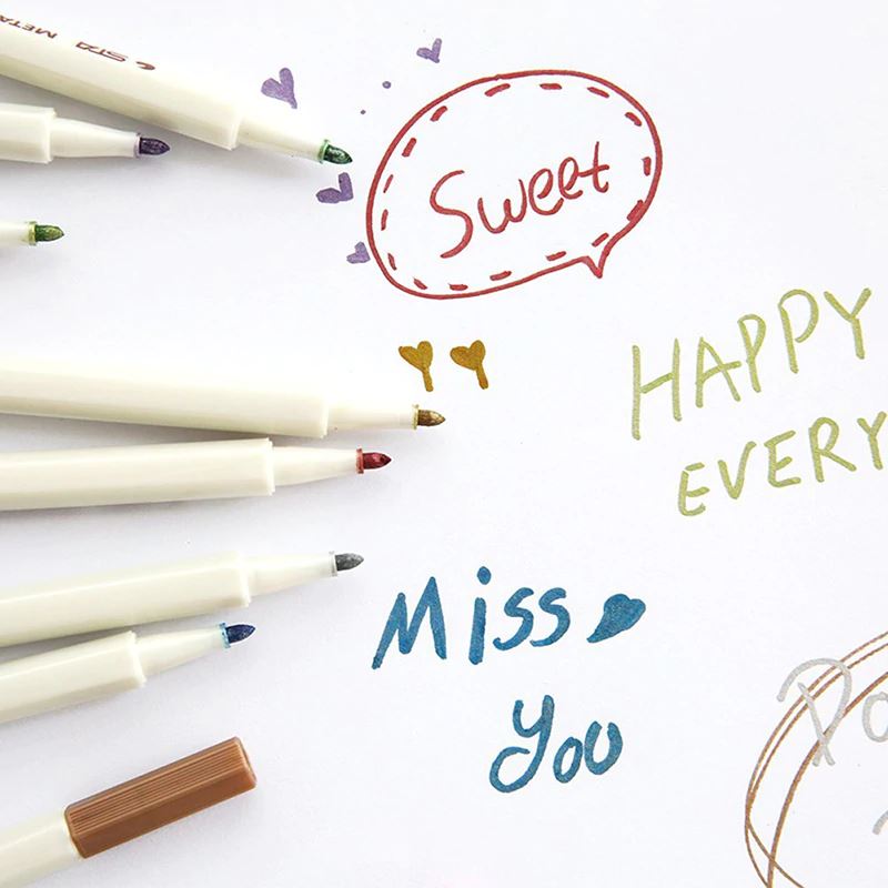 10/15/20/30pcs Colour Metallic Pens Brush & Bullet Tip – Flux Crafts