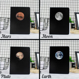 A6 Black Notebook - Planets